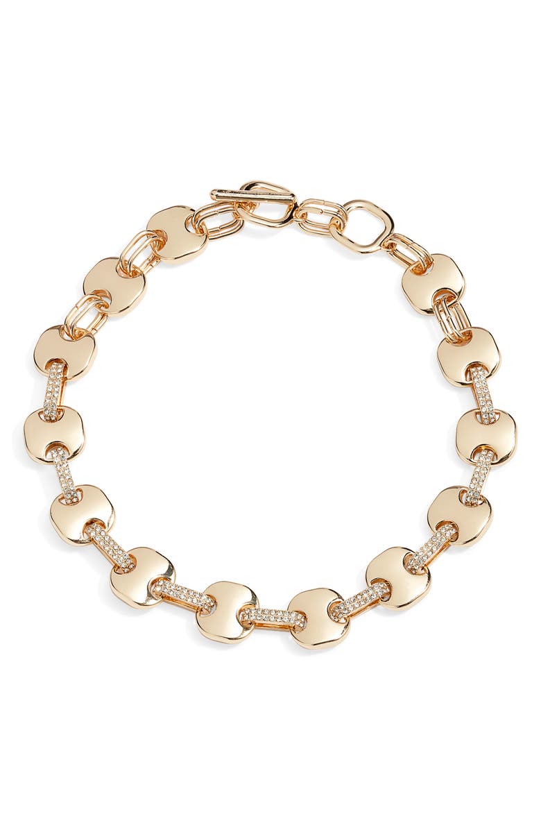 Open Edit Crystal Statement Collar Necklace, Main, color, Clear- Gold