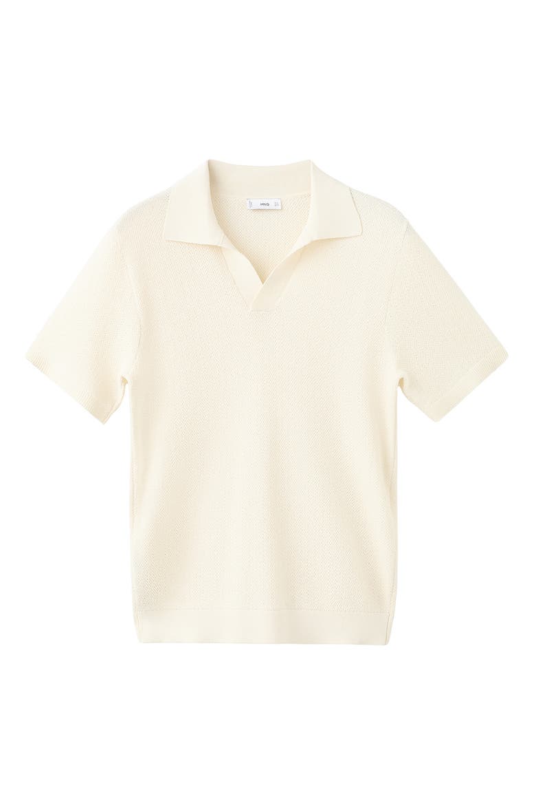 Structured Knit Polo, Alternate, color, ECRU