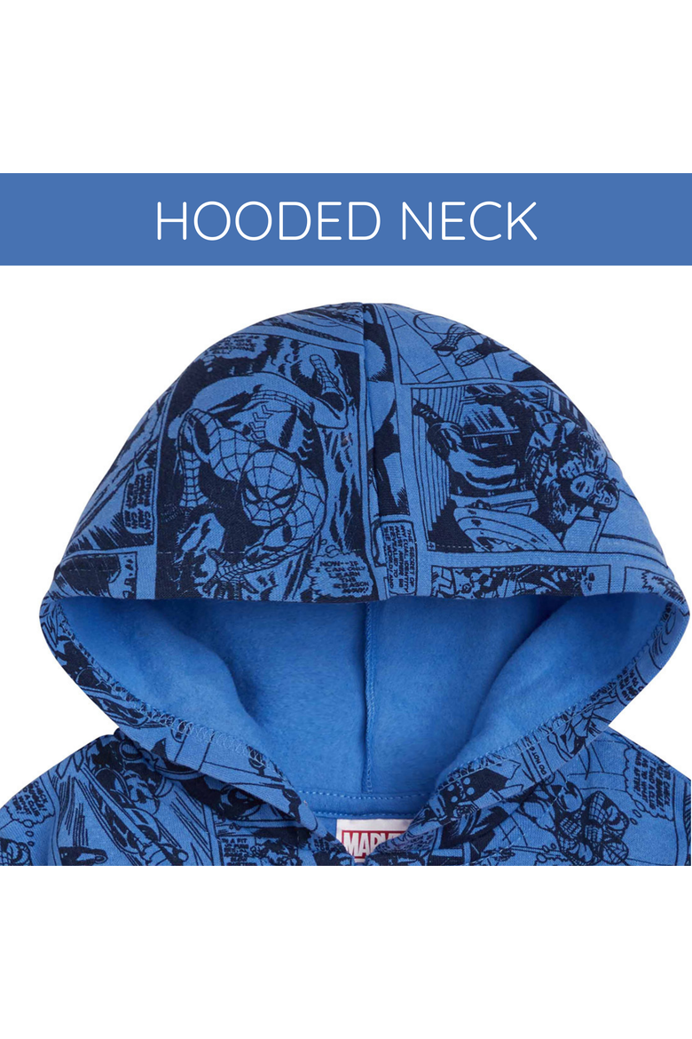 Avengers Fleece Zip-Up Hoodie, Alternate, color, Marvel Navy Blue