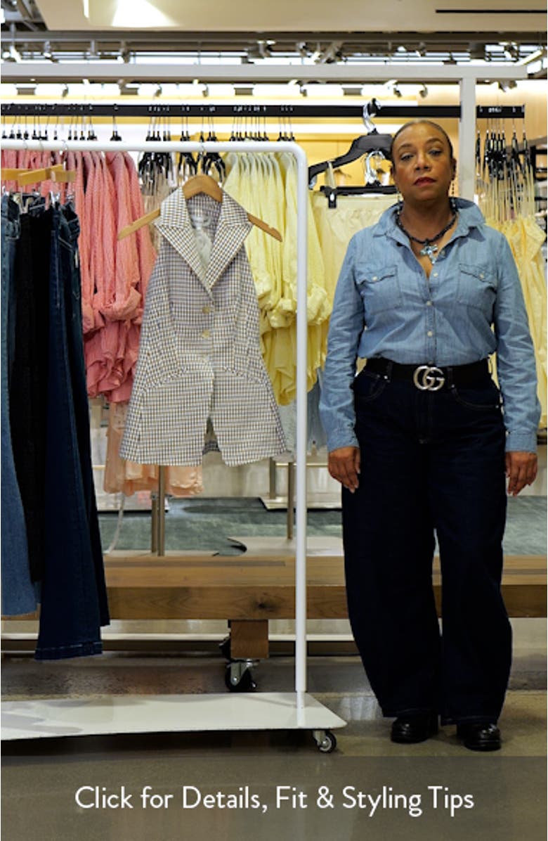 Costa Stretch Cotton Gingham Vest, sales video thumbnail
