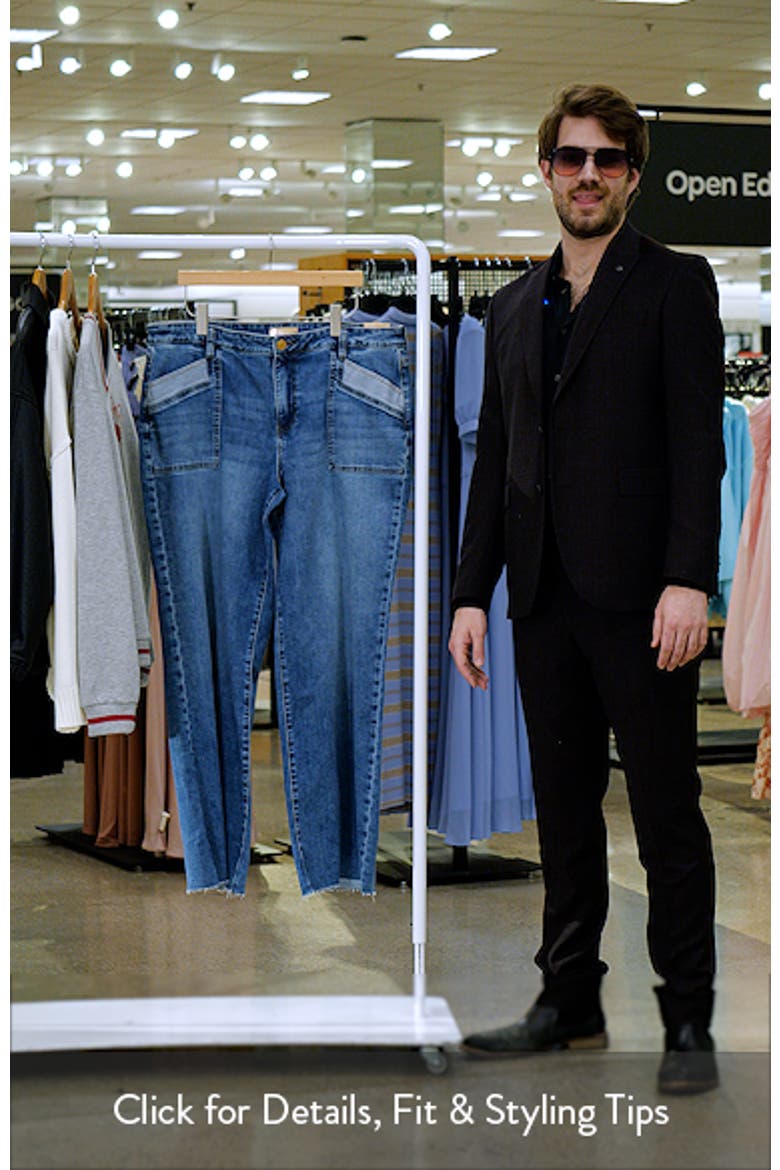 Maya High Waist Raw Hem Wide Leg Jeans video