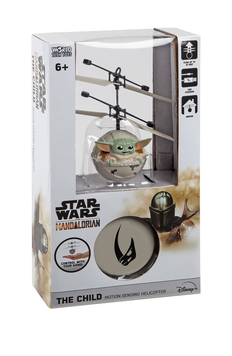 WORLD TECH TOYS Star Wars The Mandalorian Baby Yoda "The Child" Sculpted Head UFO Helicopter, Main, color, 