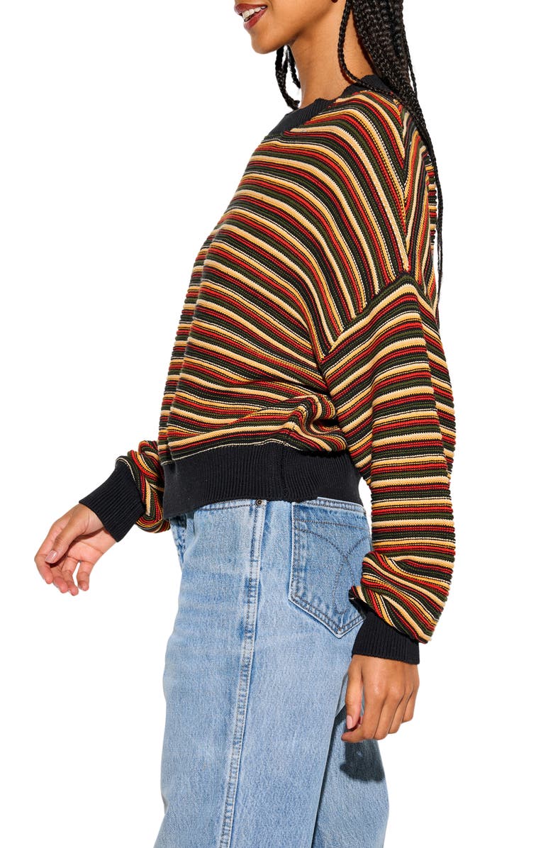 Spiritual Gangster Rue Ottoman Oversize Sweater, Alternate, color, Black Multi
