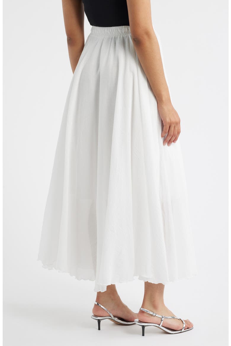 Alba Pull-On Midi A-LIne Skirt, Alternate, color, WHITE