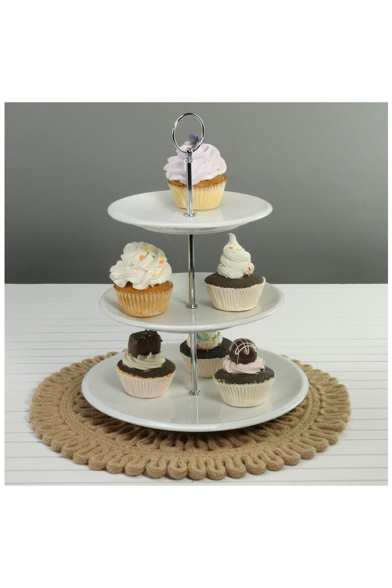 3-Tier Stand, Alternate, color, WHITE