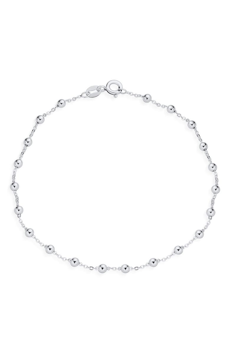 BLING JEWELRY Beaded Ball Ankle Anklet, Main, color, 