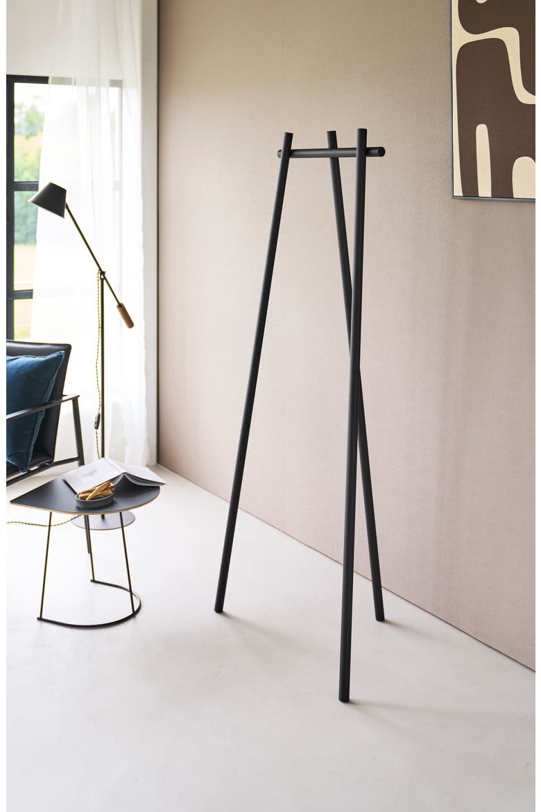 Tri-Post Coat Rack, Alternate, color, BLACK