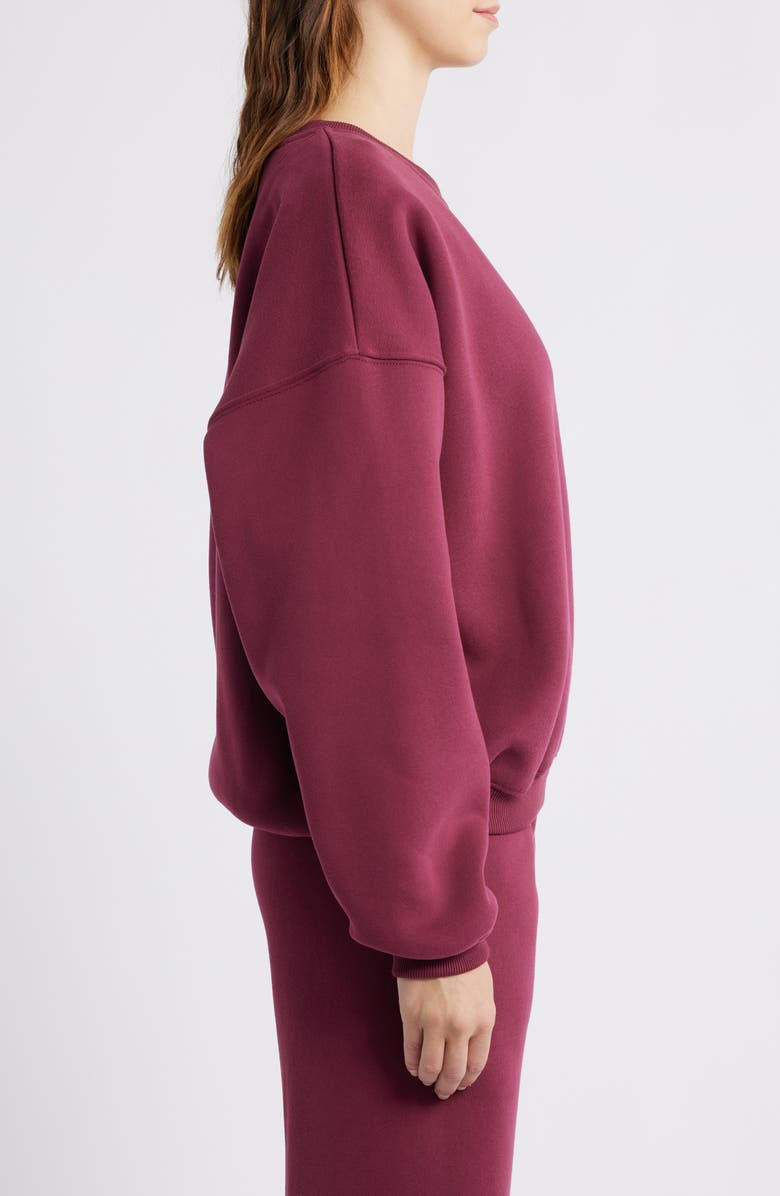 Princess Polly Logo Graphic Crewneck Sweatshirt, Alternate, color, Burgundy