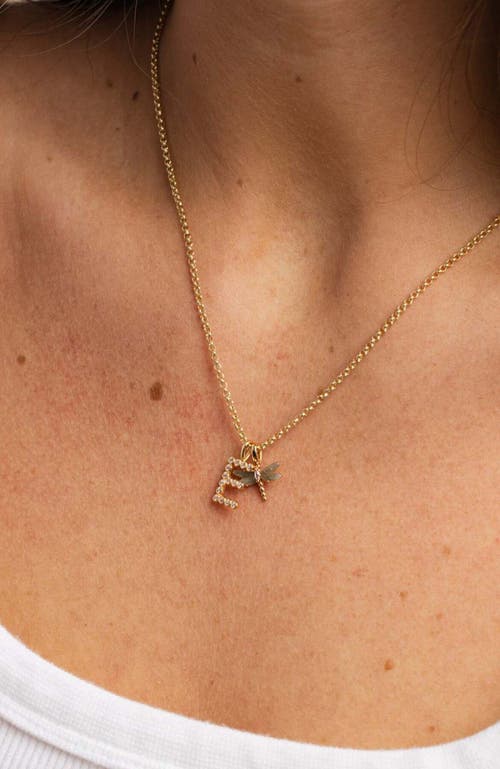 Made By Mary Cz Poppy Charm In Gold