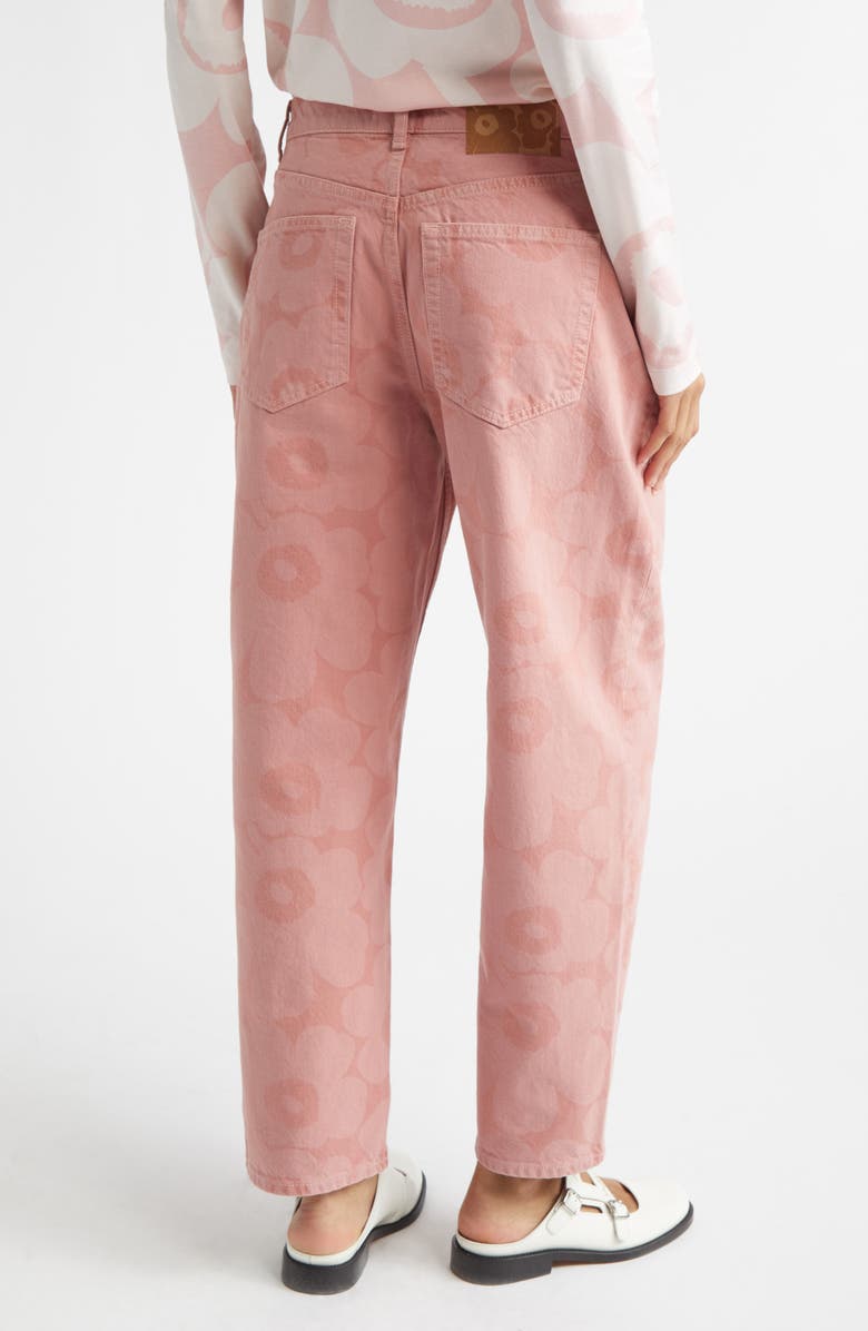 Marimekko Maridenim Unikko Barrel Leg Jeans, Alternate, color, Light Pink