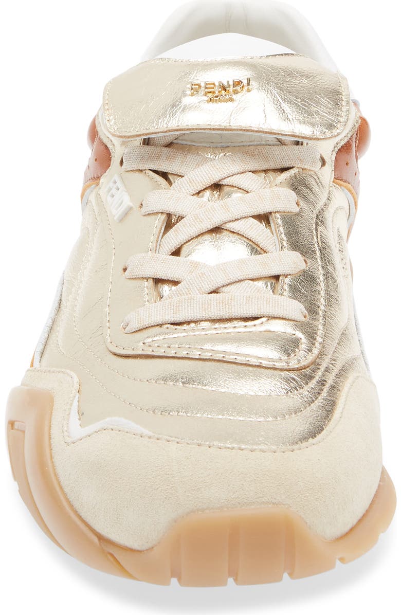 Fendi Pulse Sneaker, Alternate, color, Gold/Brown