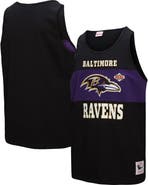 Mitchell & Ness Men's Mitchell & Ness Black Baltimore Ravens Retro Colorblock Tank Top