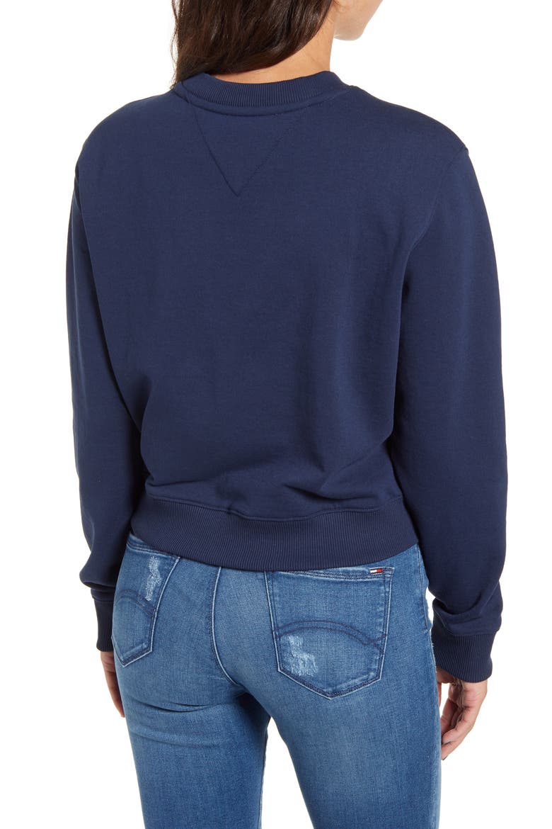 Neon Collegiate Cotton Blend Sweatshirt, Alternate, color, SKY CAPTAIN