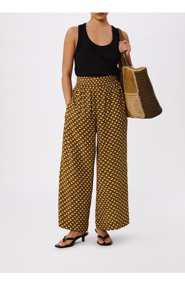 Whistles Ikat Spot Crop Trouser, Alternate, color, Khaki/Multi