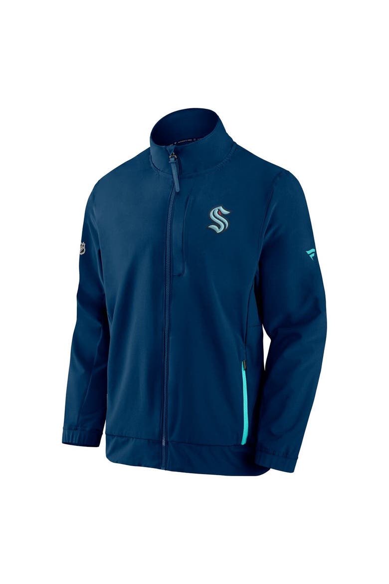 Men's Fanatics Branded Deep Sea Blue Seattle Kraken Authentic Pro Rink Coaches Full-Zip Jacket, Alternate, color, Navy