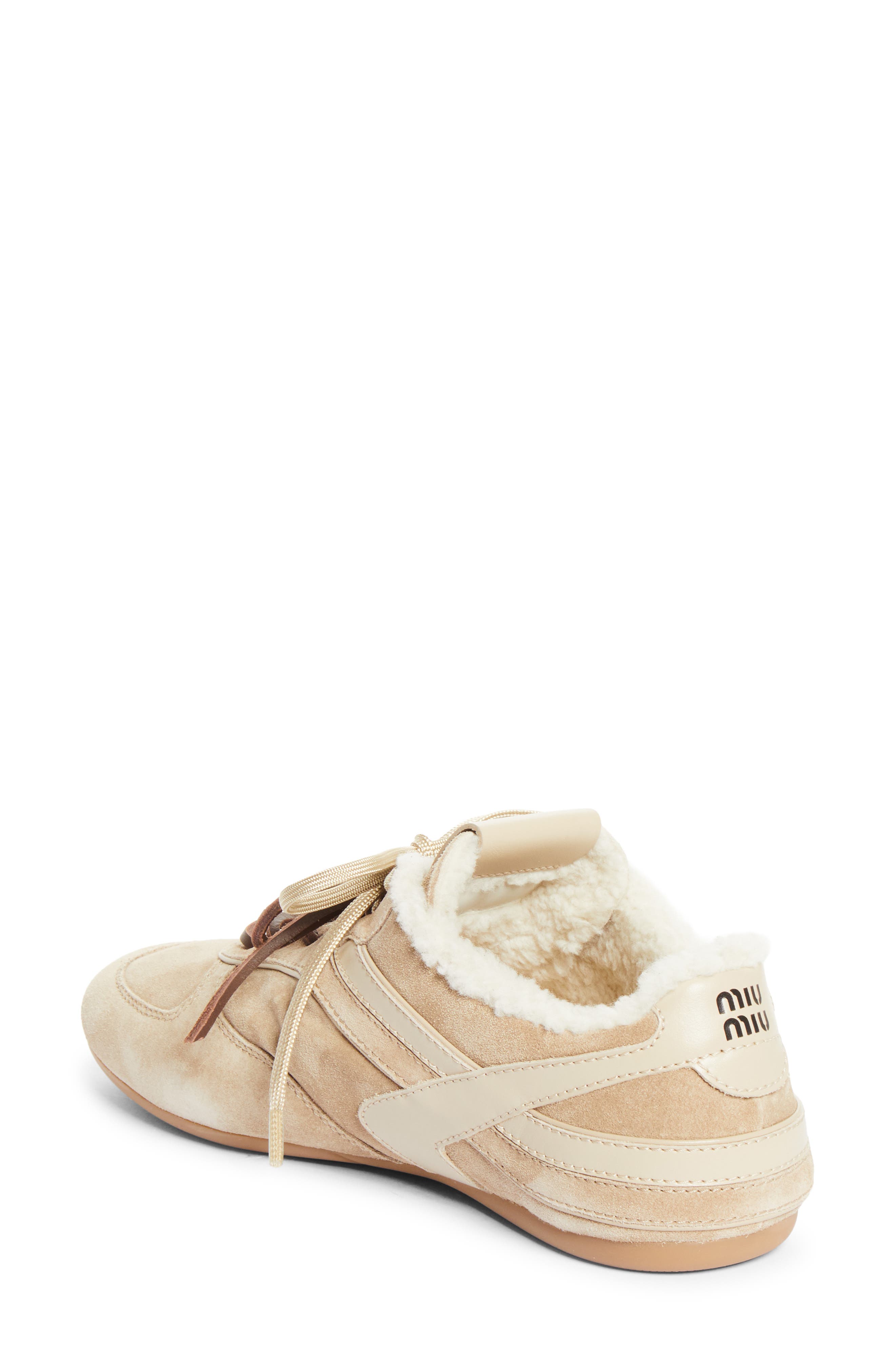 Gymnasium Genuine Shearling Lined Sneaker, Alternate, color, DESERTO
