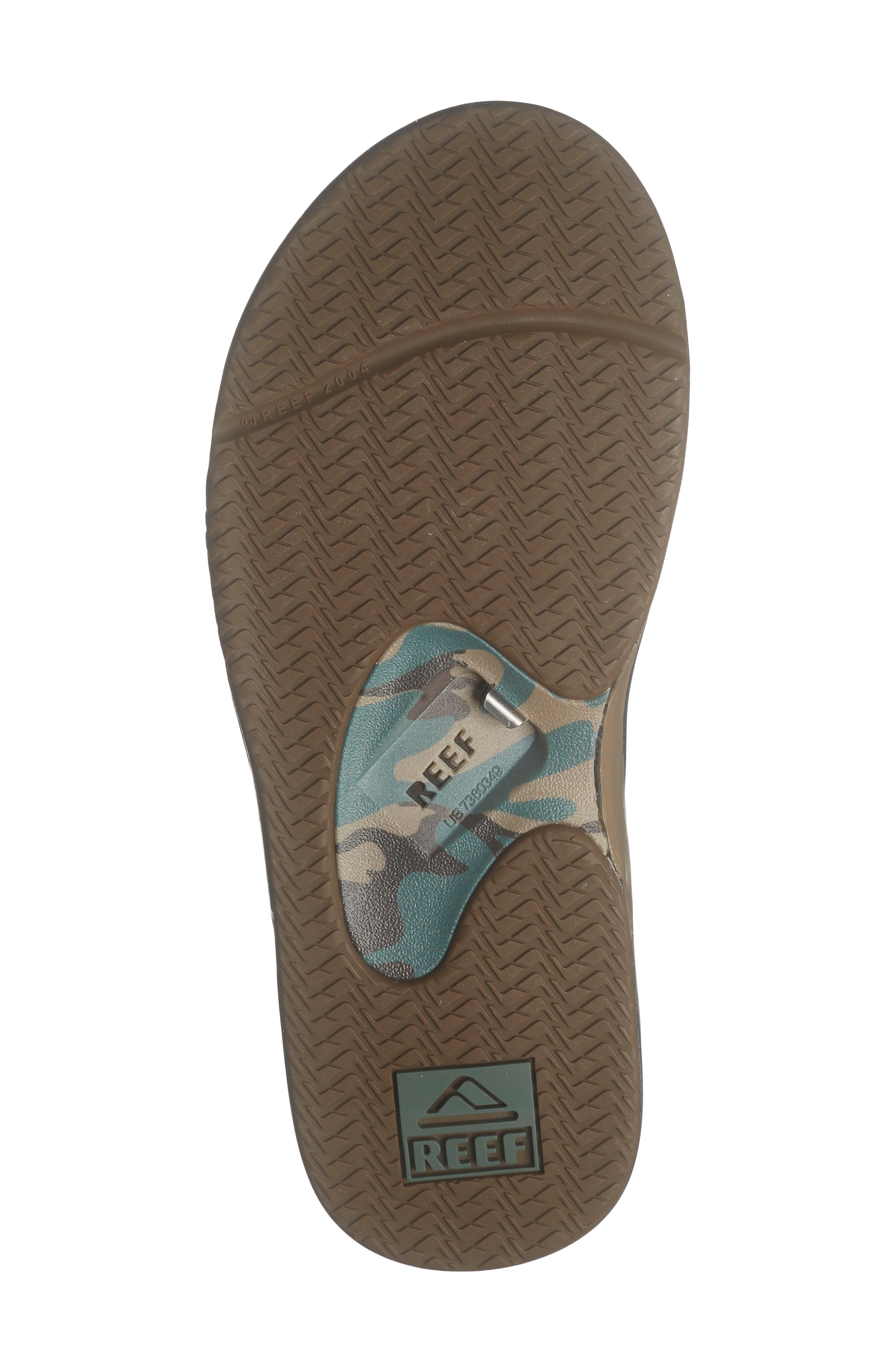 Reef Fanning Flip Flop, Alternate, color, Black/ Camo