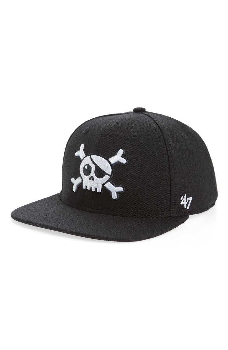 Nununu Skull Patch Baseball Cap, Main, color, 