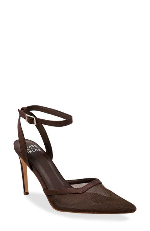 Sheer Mesh Pointed Toe Pump