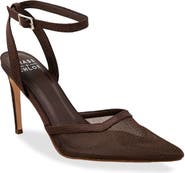 CHASE AND CHLOE Sheer Mesh Pointed Toe Pump