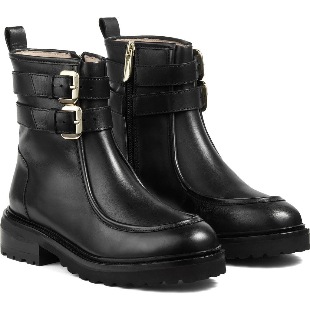 Lk Bennett Bennie Chunky Anke Bootie In Black