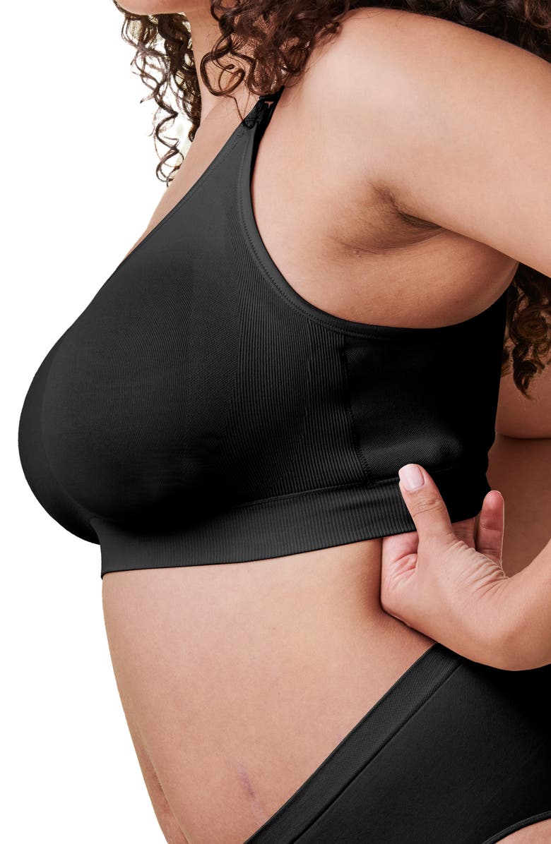 Bravado Designs Body Silk Seamless Recycled Nylon Blend Wireless Maternity/Nursing Bra, Alternate, color, Black