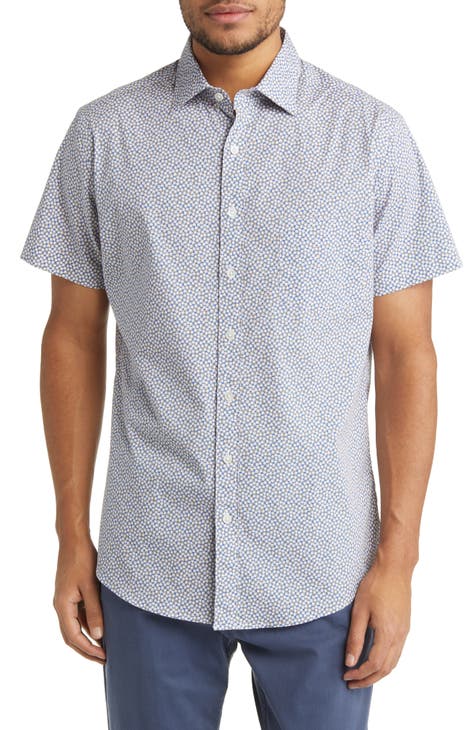 Blockhouse Bay Sports Fit Short Sleeve Stretch Cotton Button-Up Shirt