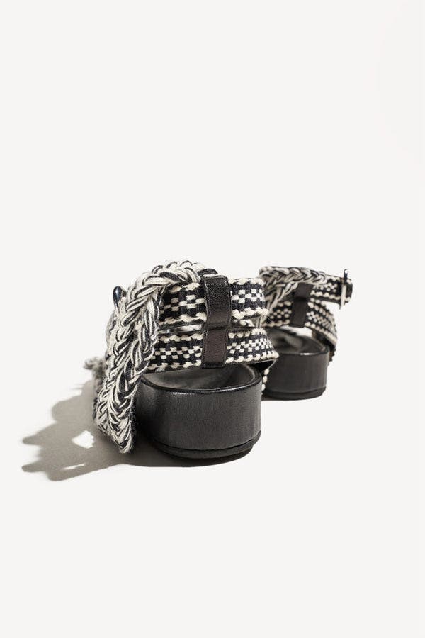 Amambaih Olivia Sandals, Alternate, color, Ivory-Black