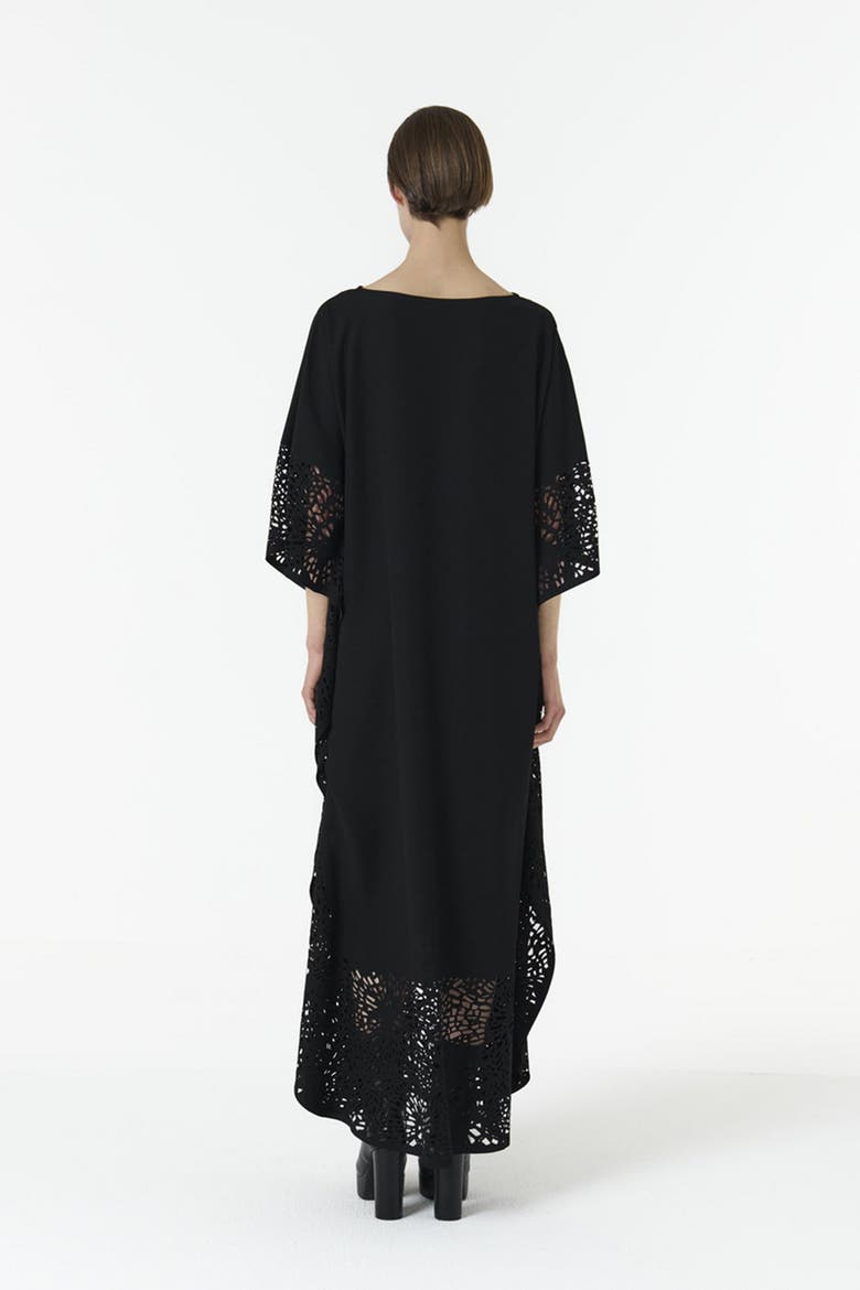 Laser-Cut Kaftan, Alternate, color, Black