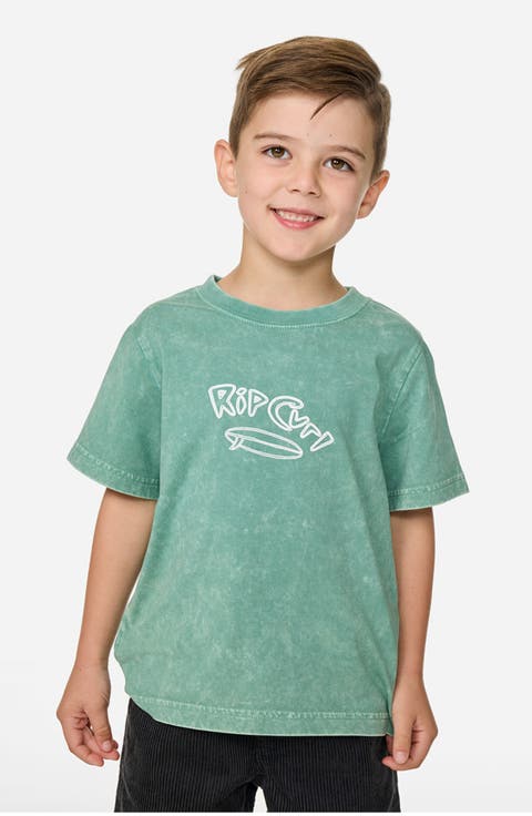 Kids' Ride the Wave Stonwashed Cotton Graphic T-Shirt (Toddler & Little Kid)