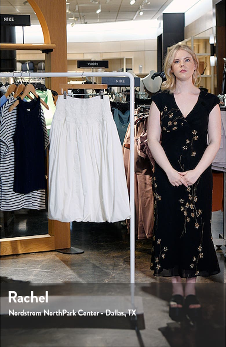 Alani Shirred Waist Bubble Hem Skirt, sales video thumbnail