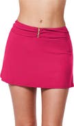 Profile by Gottex Tutti Frutti Gold Beaded Pull-On Cover-Up Skirt
