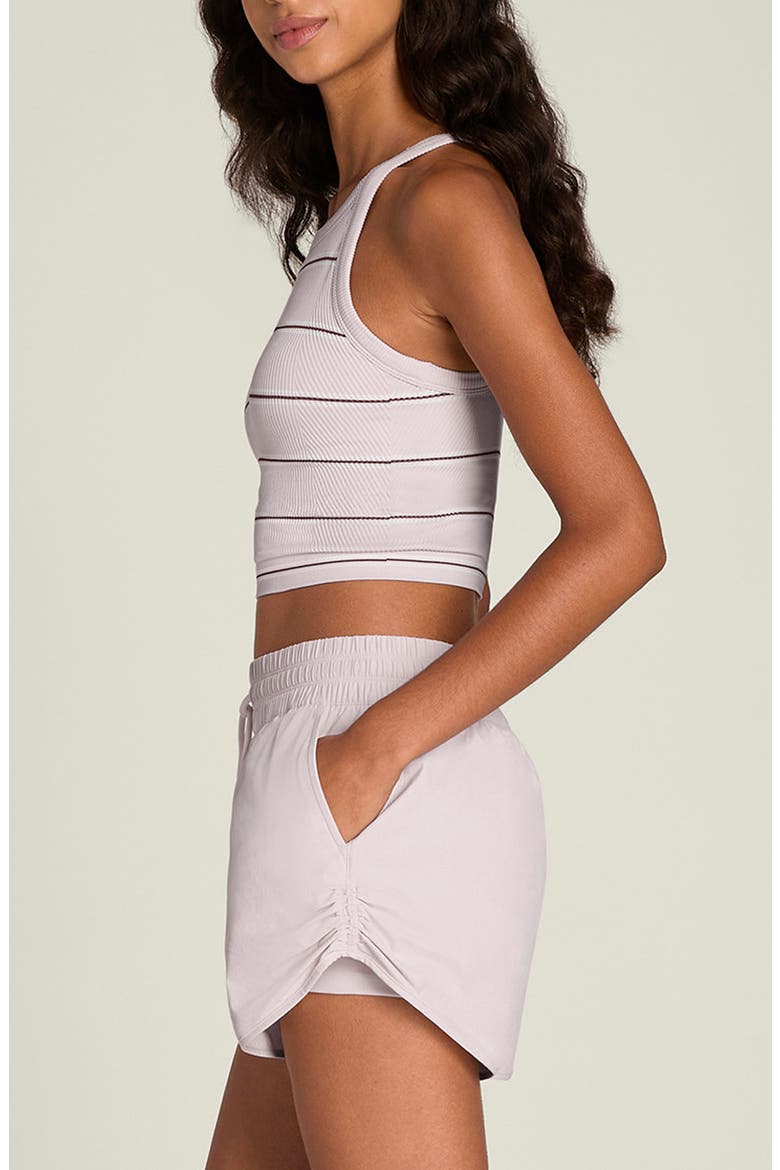 On The Daily Racerback Brami, Alternate, color, LILAC ASH/FIG/BRIGHT WHIT