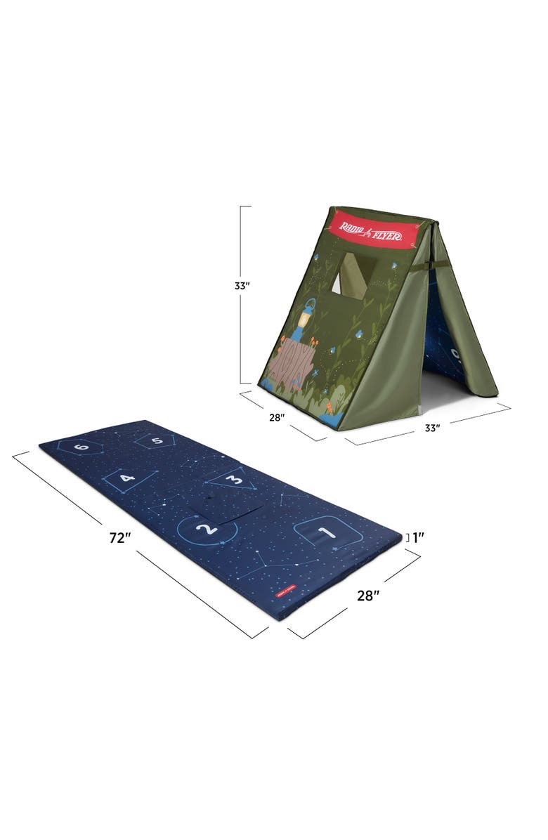 Radio Flyer Tent to Tumble Play Mat, Alternate, color, Green Blue
