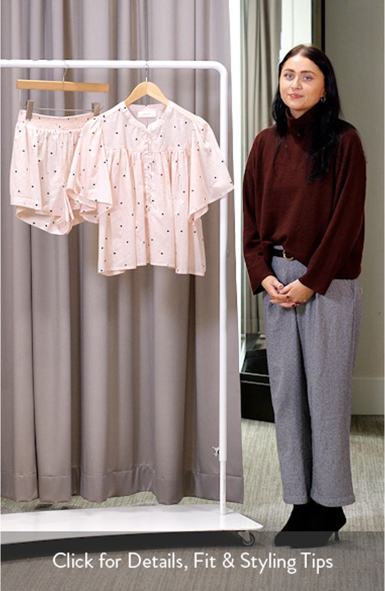 Heart Print Cotton Short Pajamas, sales video thumbnail