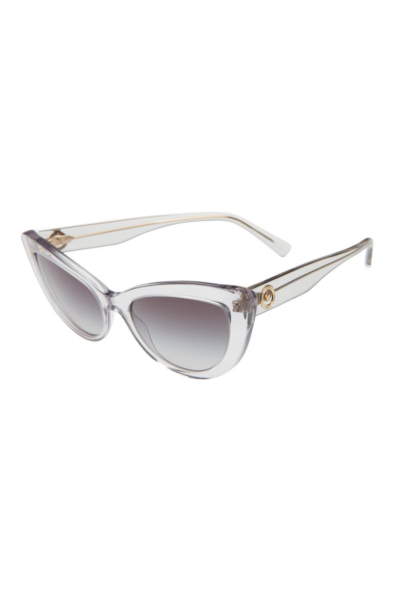 54mm Gradient Cat Eye Sunglasses, Alternate, color, TRANSPARENT GREY/ GREY