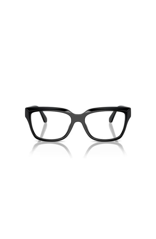 Michael Kors 54mm Rectangle Optical Glasses In Black