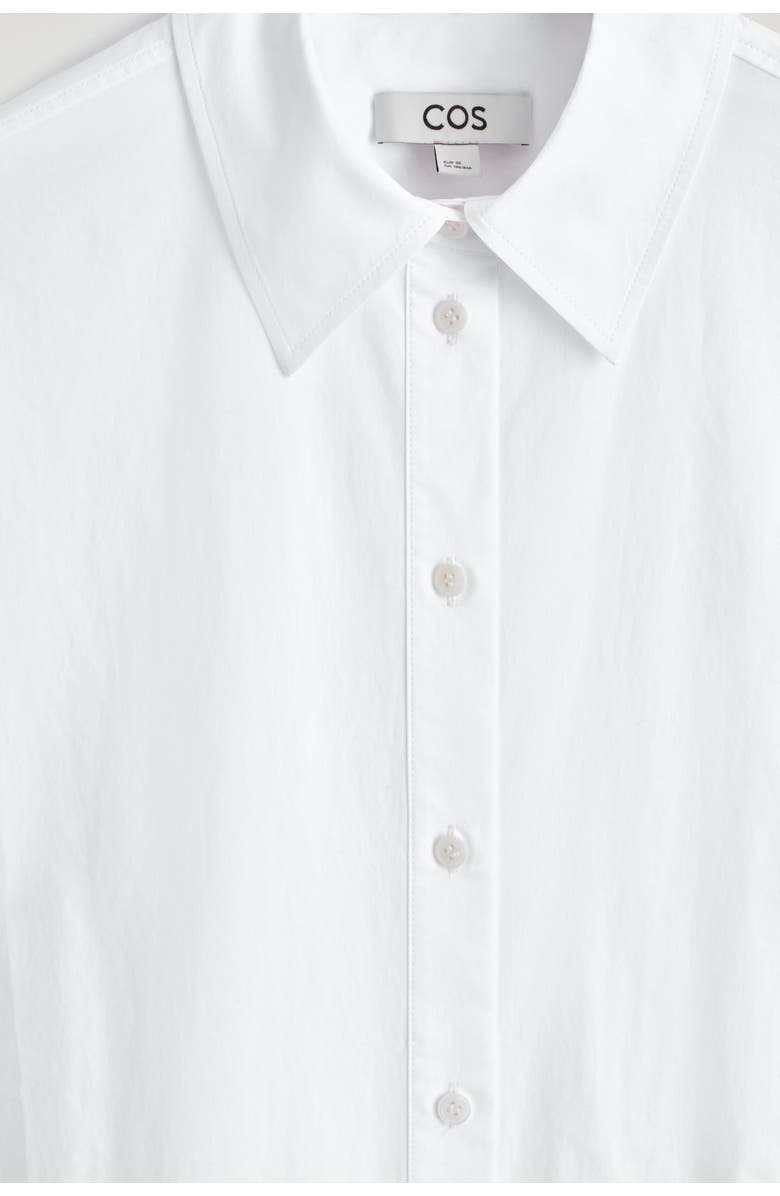 COS Sleeveless Cotton-poplin Shirt Dress, Alternate, color, White