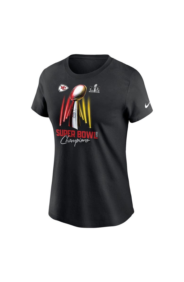 Nike Women's Nike  Black Kansas City Chiefs Super Bowl LVIII Champions Lombardi Trophy T-Shirt, Alternate, color, 
