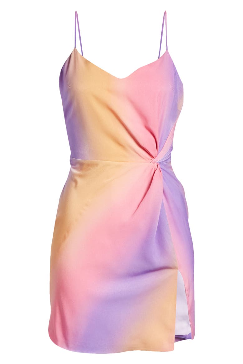 Jane Ombré Stripe Minidress, Alternate, color, PURPLE RAINBOW