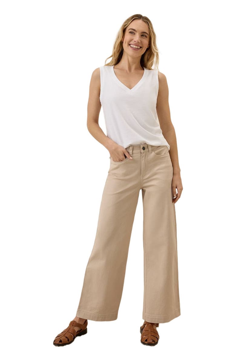 Pact Organic Cotton Softspun V-Neck Tank, Main, color, White