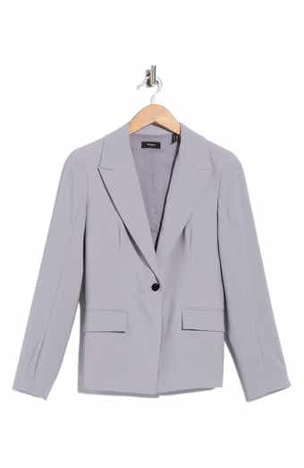 Angled Wool Blend Blazer