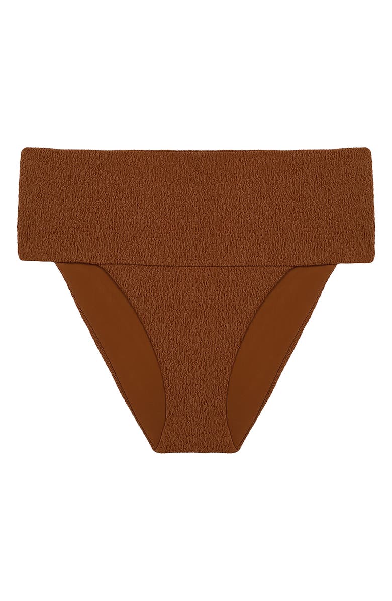 ViX Paula Hermanny Firenze Jessica High Waist Swim Bottoms, Alternate, color, Brown