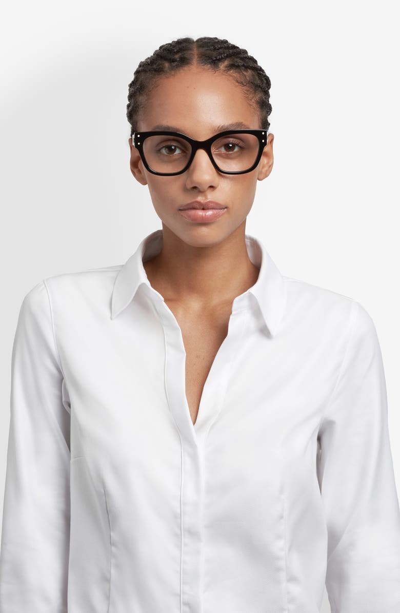 Carolina Herrera 53mm Square Reading Glasses, Alternate, color, 