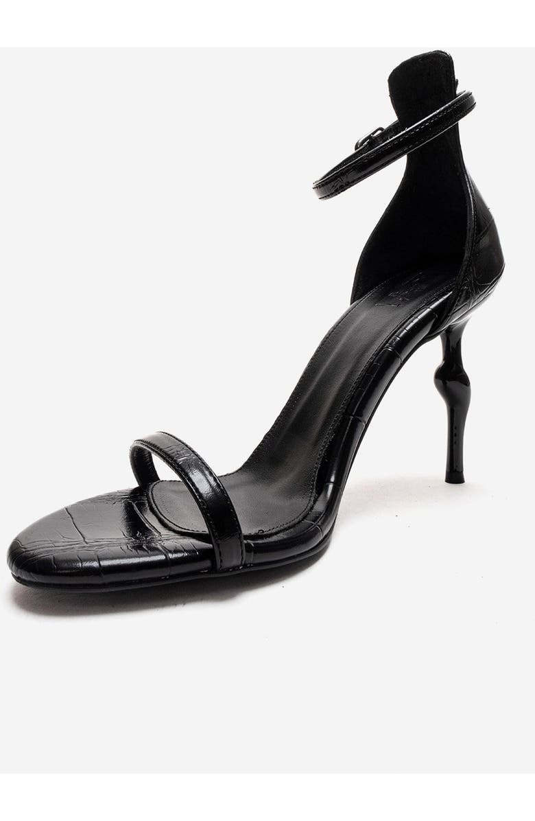 Prologue Shoes Yelena Ankle Strap Stiletto Pump, Alternate, color, Black Print