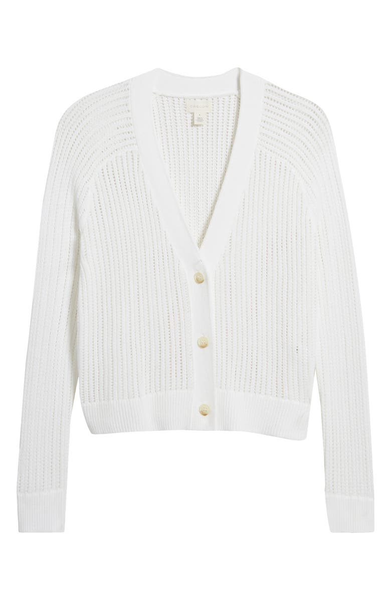 Caslon<sup>®</sup> Cotton Blend Pointelle Cardigan, Alternate, color, 
