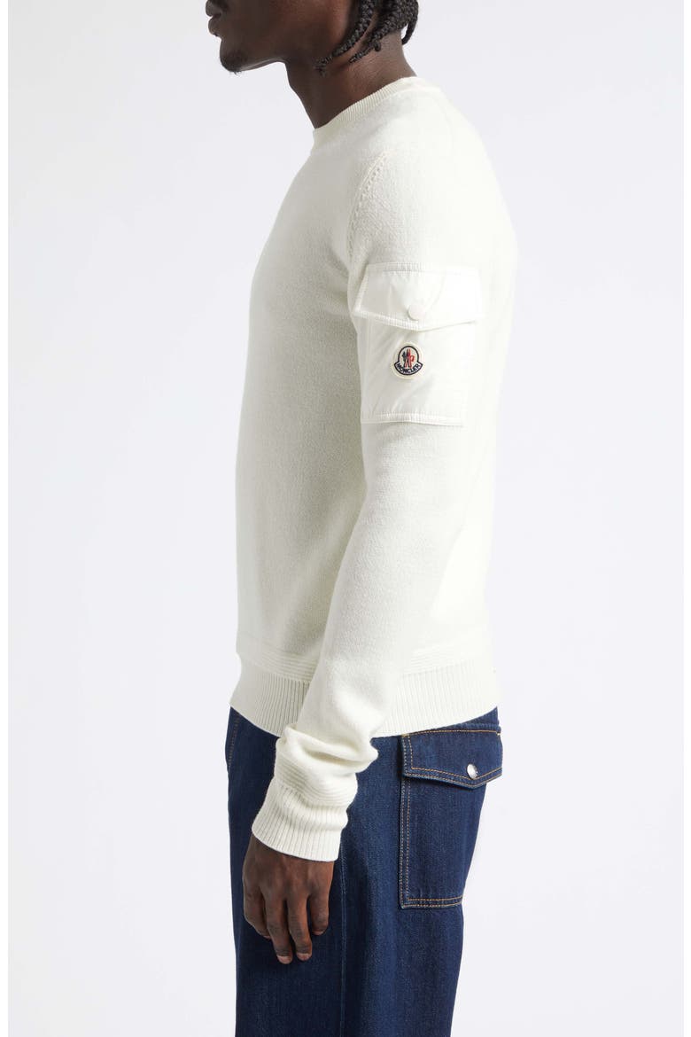 Wool Crewneck Sweater, Alternate, color, SILK WHITE