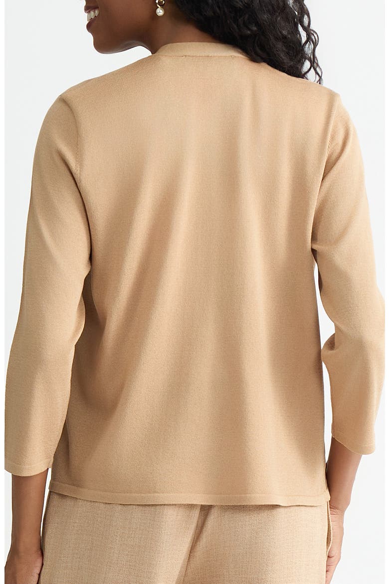 Self Edge Open Front Cardigan, Alternate, color, TOASTED WHEAT