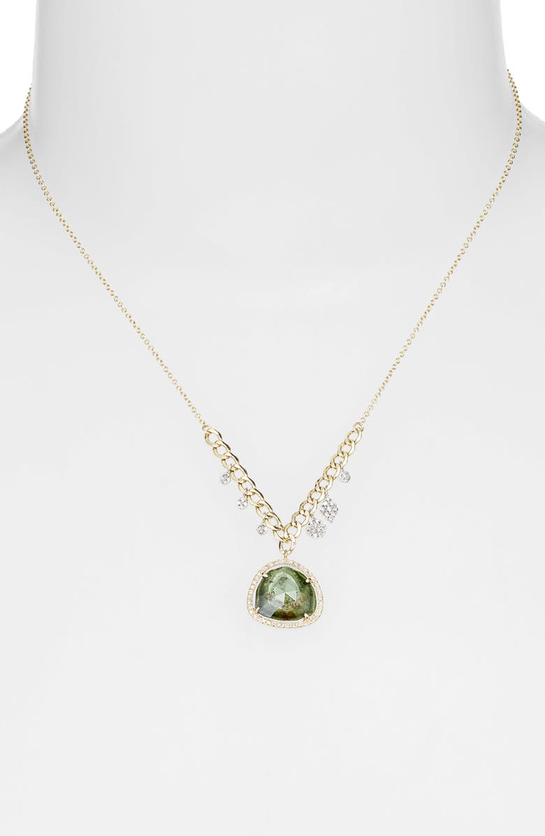 Meira T Opal & Diamond Pendant Necklace, Alternate, color,
