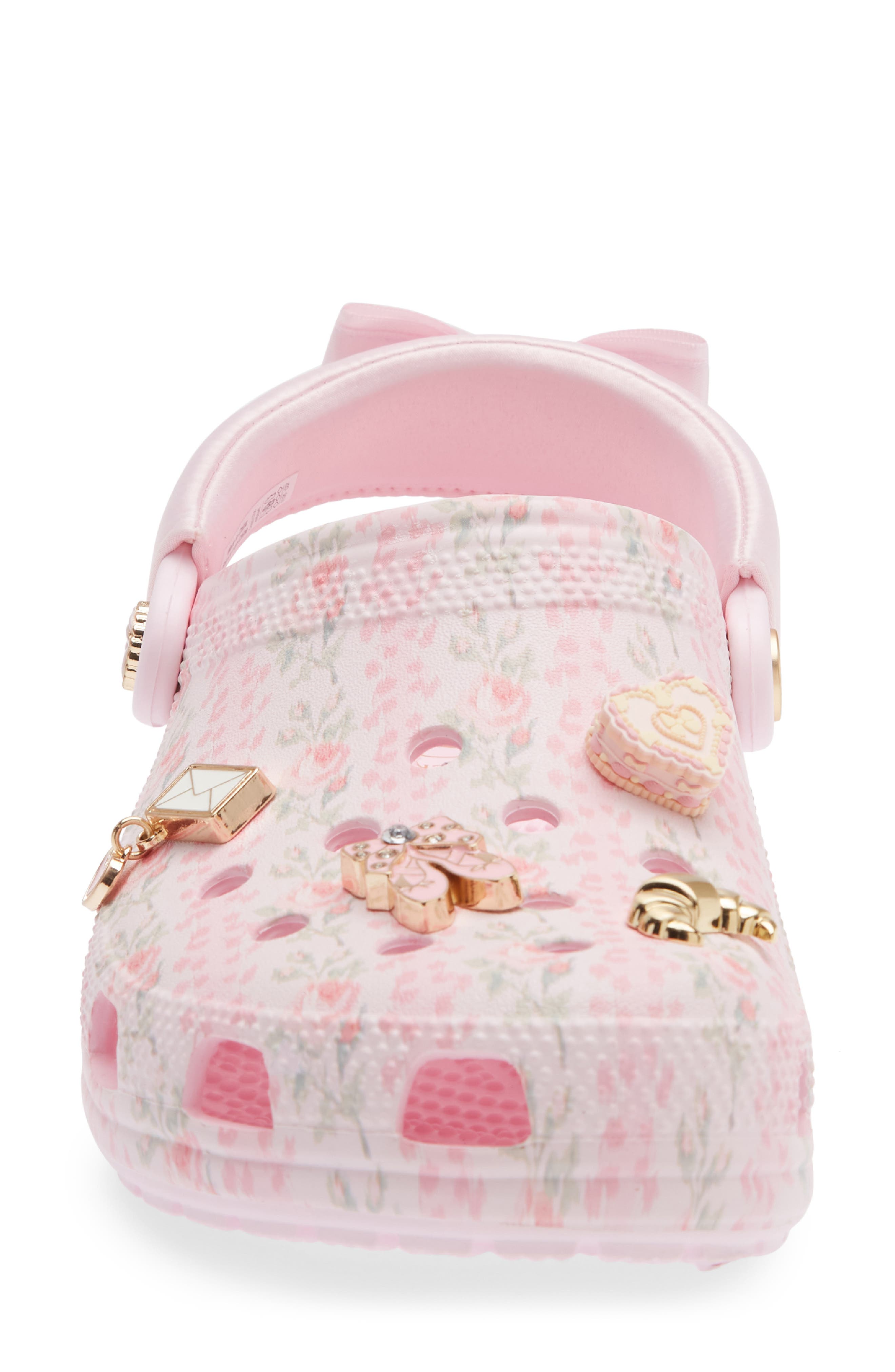 CROCS x LoveShackFancy Floral Classic Clog, Alternate, color, Pink Milk